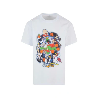 Abbildung von Upscale by Mister Tee Space JAM Teamwork Tshirt print, Herren, Größe: Medium, White