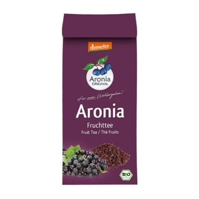 Abbildung von Aronia ORIGINAL Bio Tee demeter lose 150 g Aroniatee aus 100% Aroniabeeren (Trester) Veganer Früchtetee gepressten, getrockneten Beeren ohne Zusatz von Aromen