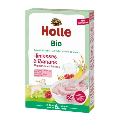 Abbildung von HOLLE BABYFOOD: Ziegenmilchbrei Himbeere &amp; Banane 200g (Himbeere Banane, 200g)