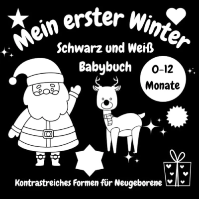 Abbildung von Mein erster Winter Schwarz und Weiß Babybuch Kontrastreiches Formen für Neugeborene 0 12 Monate