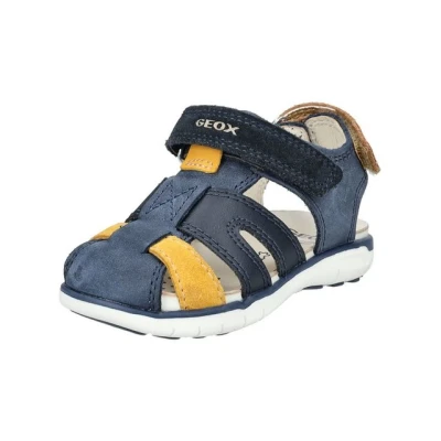 Abbildung von Geox Trekkingsandale für Kinder, Größe: 23, dark navy yellow Schuhe