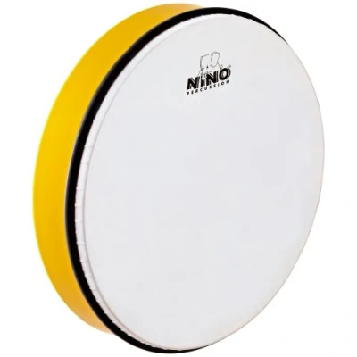 Abbildung von Nino Percussion Hand Drum Instrument Sehr Große Handtrommel für Kinder ab 5 Jahren Durchmesser 12 Zoll (ca. 30,5 cm) Kunststoff, Gelb (NINO6Y)