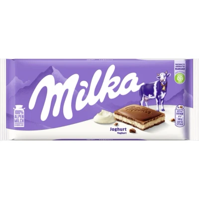 Abbildung von Milka Joghurt 1 x 100g I Alpenmilch Schokolade mit Créme Füllung aus 100% Tafelschokolade