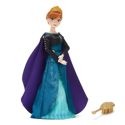 Abbildung von Disney Store Official Die Eiskönigin 2 Anna Klassische Puppe 29 cm/11&quot; Voll bewegliche Prinzessinnen im königlichen Outfit Mit Spielzeughaarbürste Ab 3 Jahren geeignet