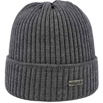 Abbildung von Eisglut Herren Jamesg Merino Strickmütze, grau Mel, M 57 58cm