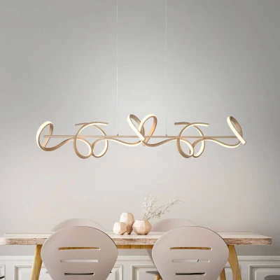 Abbildung von JUST LIGHT Pendelleuchte CURLS, LED fest integriert, Warmweiß, LED, dimmbar, Simply Dim, Memory, nach Trennung vom Netz
