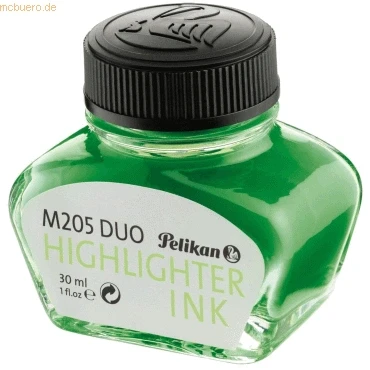 Abbildung von Pelikan 339580 Fluoreszierende Textmarker Tinte für Füllhalter M 205 DUO, 30 ml, 1 Stück, grün