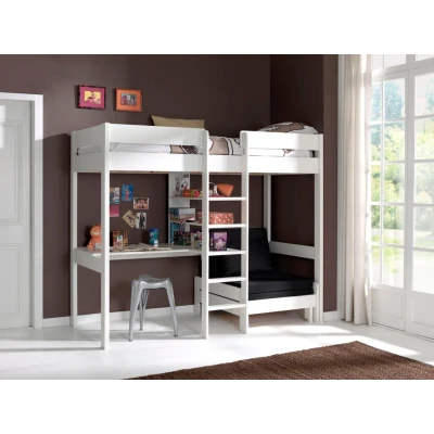 Abbildung von Vipack Hochbett &quot;Pino&quot;, (Made in Europe), mit Sessel, Schreibplatte und Regal