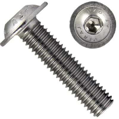 Abbildung von 25x Linsenkopfschrauben mit Flansch &amp; Innensechskant Verzinkte, Rostfreie Schrauben Flachkopfschrauben, Tellerkopfschrauben, Rundkopfschrauben (M8x40)