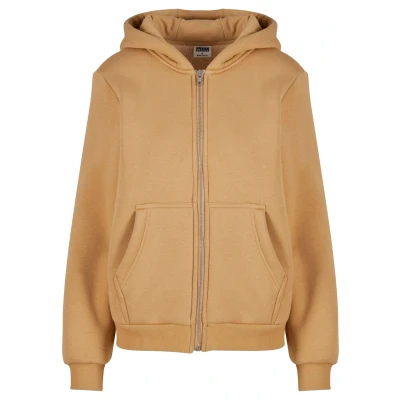 Abbildung von Urban Classics Damen Kapuzenpullover Ladies Bonded Sherpa Zip Hoody, Loose Fit, Größen XS 5XL
