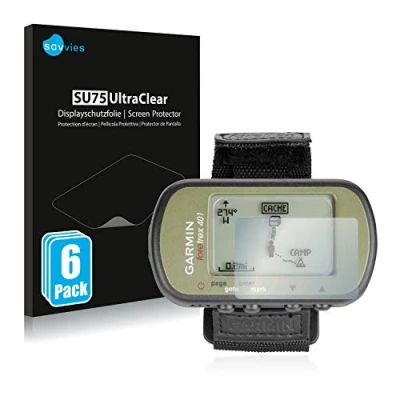 Abbildung von Savvies 6 Stück Schutzfolie für Garmin Foretrex 401 Displayschutz Folie Ultra Transparent