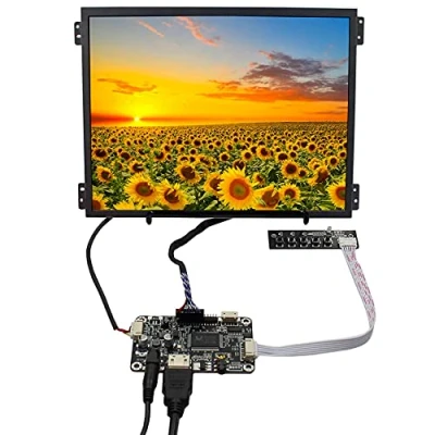Abbildung von VSDISPLAY 26,4 cm (10,4 Zoll) VS104T 004A 1024X768 600nit Helligkeit WLED IPS LCD Bildschirm und HD MI Controller Platine, Ersatzsieb für G104XVN01.0,G104X1 L03