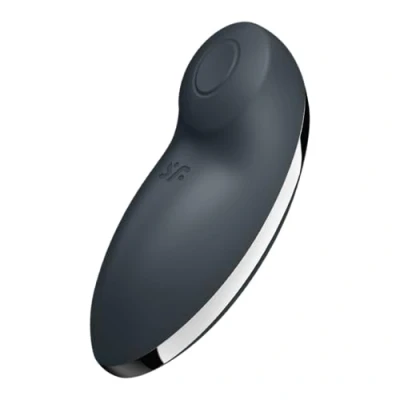 Abbildung von Satisfyer Tap &amp; Climax 2 11 cm Auflegevibrator mit Klopffunktion Zwei unabhängig voneinander steuerbare Motoren Wiederaufladbar Wasserdicht (IPX7) Hautfreundliches Silikon, Farbe:anthrazit