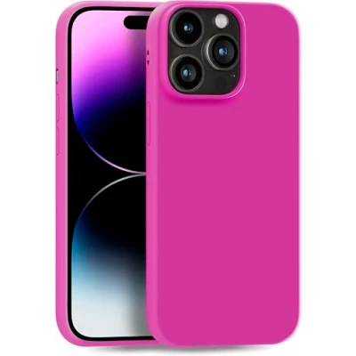 Abbildung von MyGadget Hülle kompatibel mit iPhone 14 Pro Max robuste Silikon Schutzhülle TPU Case Slim Silikonhülle Back Cover Ultra Kratzfest Handyhülle matt Pink