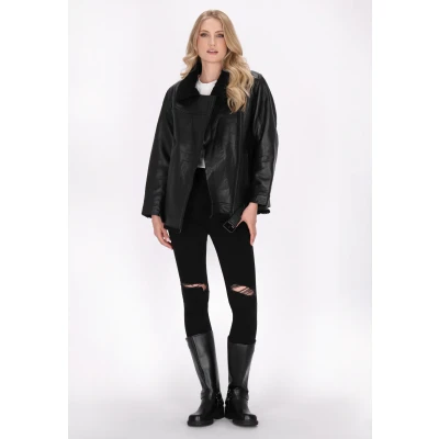 Abbildung von Jacke DREIMASTER L / Schwarz 100% Lammleder