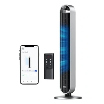 Abbildung von Dreo 25dB leiser Smart Turmventilator mit Sprachsteuerung, WiFi Alexa Ventilator, APP Steuerung, 120 Oszillierender Standventilator, 12 Geschwindigkeiten, 4 Modi, Stund Timer, Pilot Max S