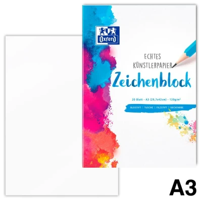 Abbildung von OXFORD Zeichenblock DIN A3 20 Blatt