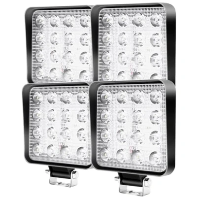 Abbildung von CCLIFE Led Arbeitsscheinwerfer 12V Scheinwerfer 48W Auto Traktor IP67 Offroad 6000K Wasserdicht Arbeitslicht Spotlight für SUV UTV ATV LKW, 4 Stück 13x11x2cm CushHom