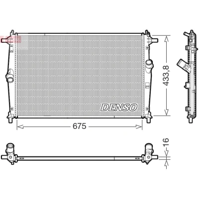 Abbildung von Kühler, Motorkühlung DENSO DRM44054