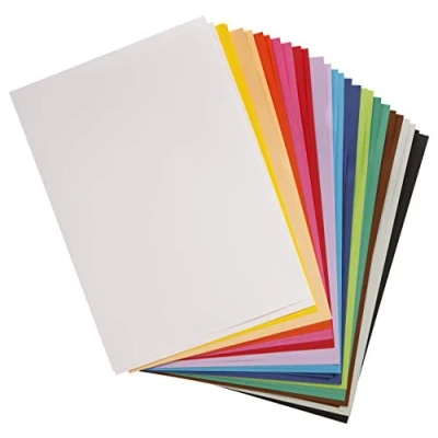 Abbildung von Clairefontaine 975598C Packung mit 28 Bastelkartons Maya, 185g, DIN A2, 42 x 59,4 cm, 1 Pack, 14 kräftige Farben sortiert