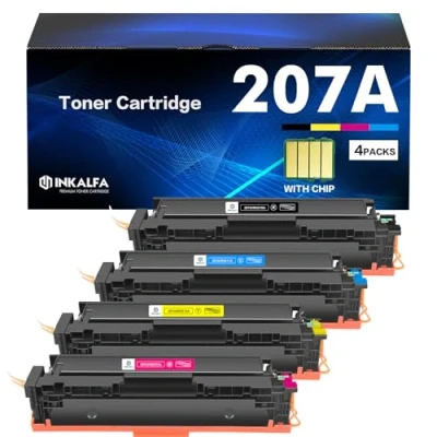 Abbildung von 207A 207X MFP M283fdw Toner: Kompatible für HP Color Laserjet Pro Toner Schwarz M255dw M282nw M283fdn M255nw W2210A W2211A W2212A W2213A Cyan Gelb Magenta Mit Chip Multipack