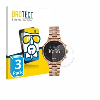 Abbildung von BROTECT Schutzglas für Fossil Q Venture HR (4.Gen) (3 Stück) Schutzfolie Panzer Folie Glas [Extrem Kratzfest 9H, Anti Fingerprint,