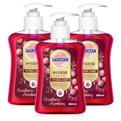 Abbildung von Sagrotan Handseife Cranberry Limited Edition Feuchtigkeitsspendend 3 x 250 ml