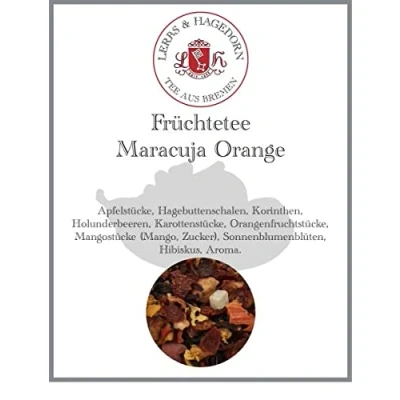 Abbildung von Lerbs &amp; Hagedorn, Früchtetee Maracuja Orange 250g (Ca. 20 Liter) Hagebuttenschalen, Korinthen, Holunderbeeren