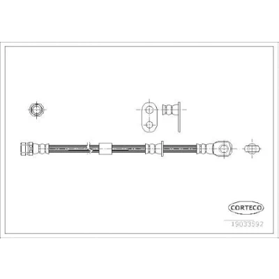 Abbildung von CORTECO 19033592 Bremsschläuche Vorderachse 517 M10X1 MITSUBISHI: Grandis