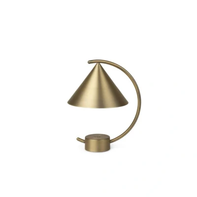 Abbildung von ferm LIVING LED Akkutischleuchte Meridian, messing, dimmbar