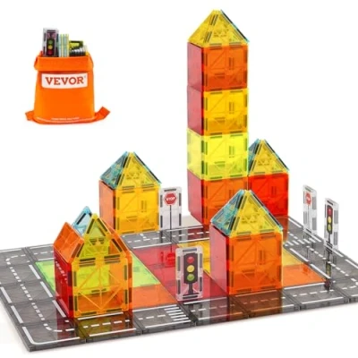 Abbildung von VEVOR Magnetic Building Kinder Spielzeug Magnetische Bausteine Blöcke 56 teilig