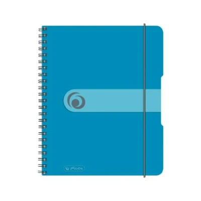 Abbildung von Herlitz 11293800 Spiralblock A5 to go, 2 er Packung, Holzfreies Papier, 80 Blatt, transparent blau