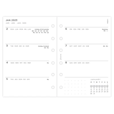 Abbildung von Filofax Miniimal WTV Diary Refill Pack Pocket 2023, 23 68290, Minimal