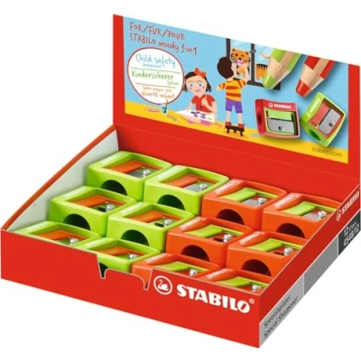 Abbildung von Spitzer STABILO woody 3 in 1 für extradicke Stifte 12x rot/grün