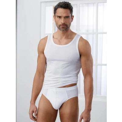 Abbildung von Schiesser Slip, Herren, Größe: Medium, Weiss