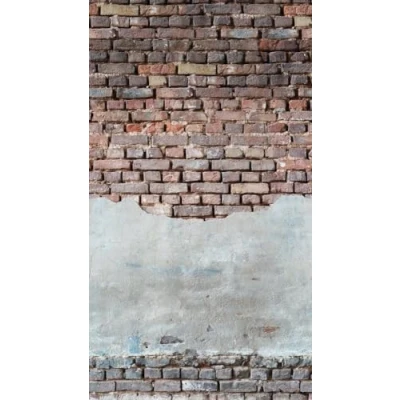 Abbildung von living walls Fototapete &quot;The Wall&quot;, Steinoptik urban Motiv, Vintage Tapete Tapeten Wohnzimmer Design Optik