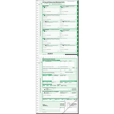 Abbildung von SIGEL MA441/25 Mahnbescheid, 25 Stück, 2 x Blatt, für maschinelle Bearbeitung, selbstdurchschreibend, DIN A4