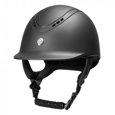 Abbildung von Back on Track Reithelm EQ3 Shiny Smooth top Schwarz 58