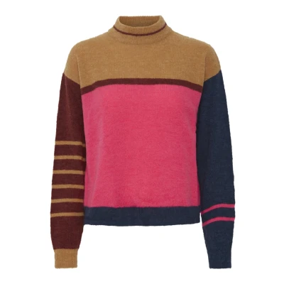 Abbildung von PULZ Pzastrid Strickpullover, Damen, Größe: Large, Multi color