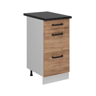 Abbildung von Vicco Küchenunterschrank R Line, Goldkraft Eiche, 40 cm AP Anthrazit