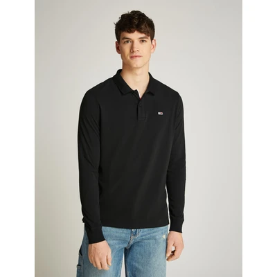 Abbildung von Tommy Jeans SLIM Placket Poloshirt, Herren, Größe: 64, Black