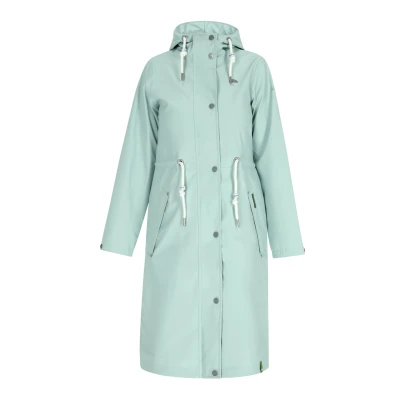 Abbildung von SCHMUDDELWEDDA Damen Regenmantel aus recyceltem Polyester XL / Pastellminze 100% (recycelt)