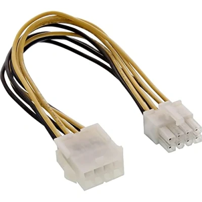 Abbildung von InLine 26631 Strom Verlängerung intern, Netzteil zu Mainboard 8pol. Stecker / Buchse, 0,2m