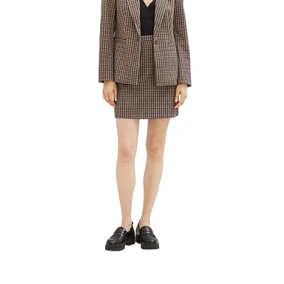 Abbildung von TOM Tailor Karrierter Minirock, Damen, Größe: 38, Navy blush check ck