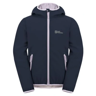 Abbildung von Jack Wolfskin Fourwinds KIDS Unisex Softshelljacke für Kinder, Größe: 92, Night blue/pale lavender