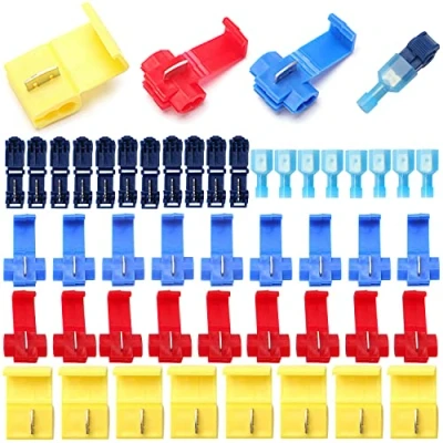 Abbildung von YIXISI 70 Stück Abzweigverbinder Set, Schnellabzweiger Quickverbinder Sortiment, Stromdiebe Abzweigverbinder, für Kabelquerschnitt 0.5 6.0 mm²/ 10 22 AWG (Rot, Blau, Gelb, Dunkelblau)