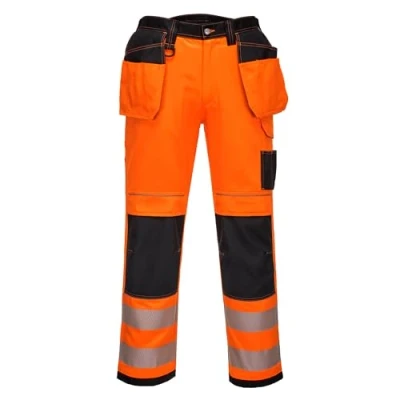 Abbildung von Portwest T501 Verstärkte PW3 Hi Vis Werkzeughalter Arbeitshose Orange/Schwarz, 30