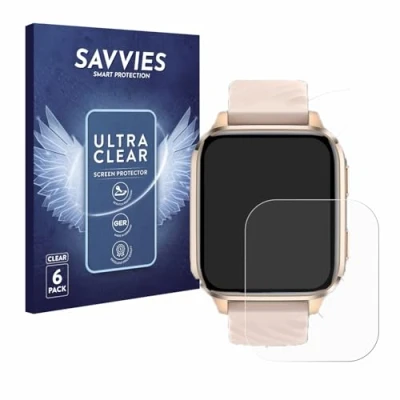 Abbildung von Savvies 6 Stück Schutzfolie für Ibetter Smartwatch 1.85&quot; Displayschutz Folie Ultra Transparent