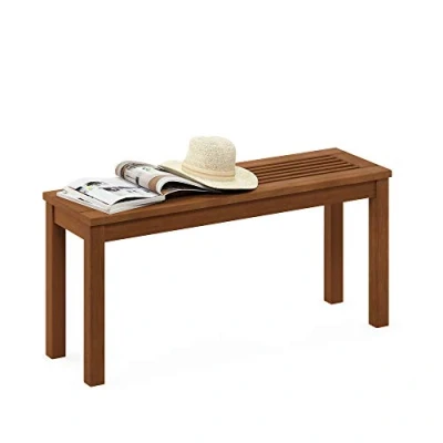Abbildung von Furinno Tioman Outdoor Bank in Teaköl, Holz, Natur, 30.23 x 99.82 46.9 cm, Natürlich