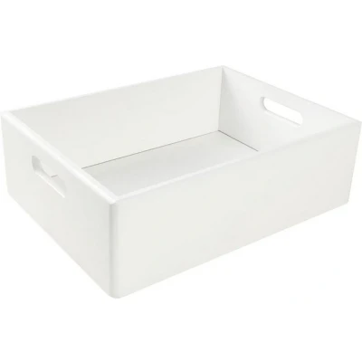 Abbildung von Creative Deco Holzkiste XXL Obstkiste Korb 40x30x13cm (1cm) mit Griffen ohne Deckel, Griffen, Deckel